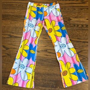 Moschino Teen Flare Leggings- 70s Style Floral- Size 10